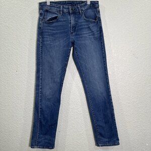 Bonobos Jeans Mens 32x32 Slim‎ Fit Dark Wash Denim Stretch Whisker Y2K Skater